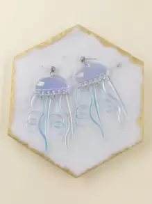 Jellyfish Design Drop Earrings - Multicolor - View 3