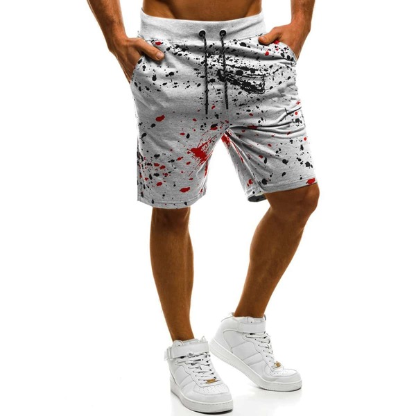 

Men Splash Paint Shorts, Light grey