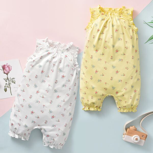 

Baby Girl 2 Pack Floral Print Romper, Multicolor