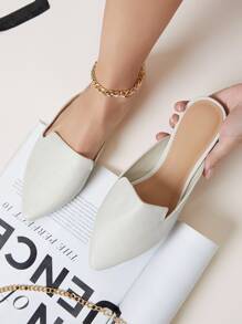 SHUZIA Mules falso - Beis - Ver 3