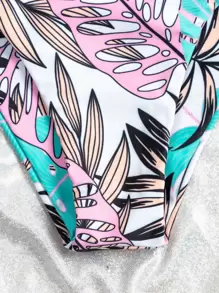 SHEIN Swim Bộ bikini nhiệt đới gồm áo ngực nâng ngực xoắn và quần bikini 2 mảnh đồ bơi mùa hè - Nhiều màu - Xem 7