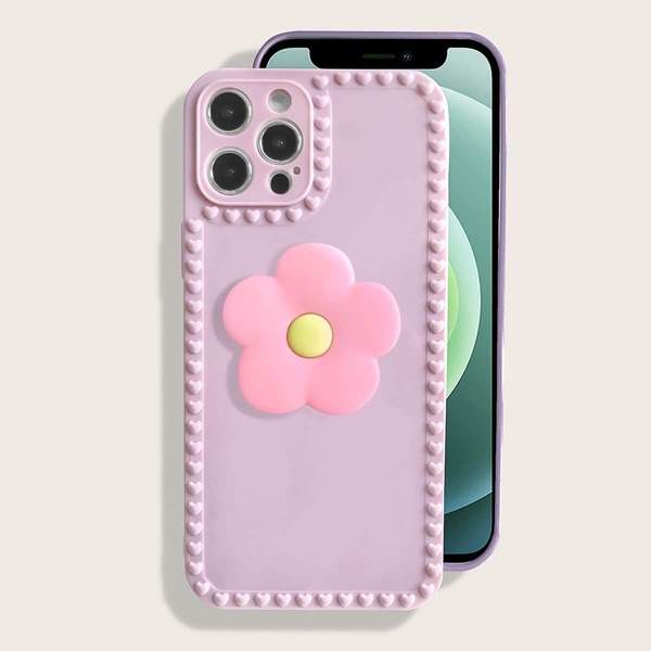 

Phone Case With Flower Stand-Out Phone Grip, Multicolor