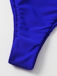 Chain Strap Tie Side Underwire Bikini Set, For Summer Beach Vacation - Royal Blue - View 5