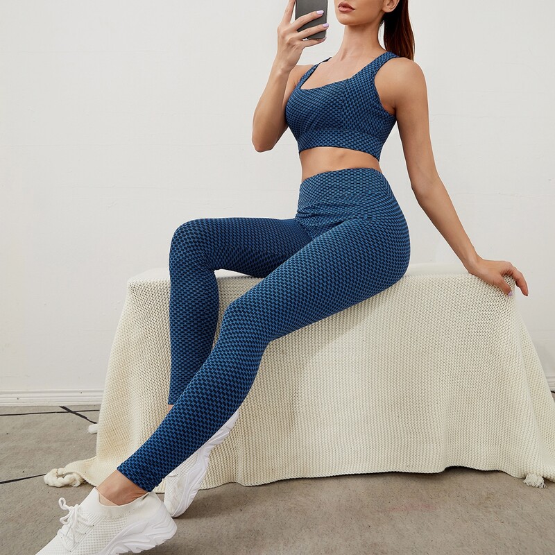 

Cut Out Back Sports Bra & Leggings, Blue