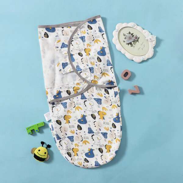 

Baby Boy Cartoon & Letter Graphic Sleep Bag, Multicolor