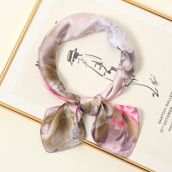 

Flower Print Scarf, Multicolor