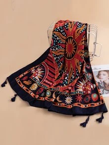 EMERY ROSE Geometric Print Scarf - Multicolor - View 5