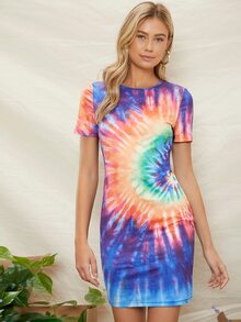 SHEIN Vestido de tie dye - Multicolor - Ver 3
