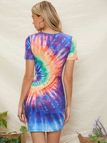 SHEIN Vestido de tie dye - Multicolor - Ver 4