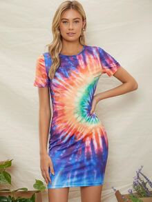 SHEIN Vestido de tie dye - Multicolor - Ver 6