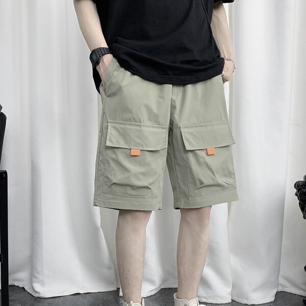 

Men Flap Pocket Cargo Shorts, Army green