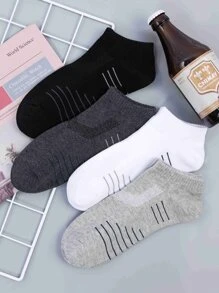 4pairs Men Striped Ankle Socks - Multicolor - View 2