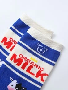 Men Letter Graphic Crew Socks - Nhiều màu - Xem 2