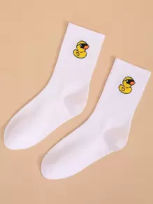 Calcetines con estampado de pato de dibujos animados