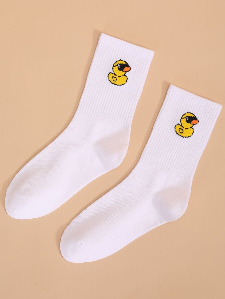 Calcetines con estampado de pato de dibujos animados
