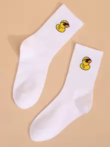 Calcetines con estampado de pato de dibujos animados