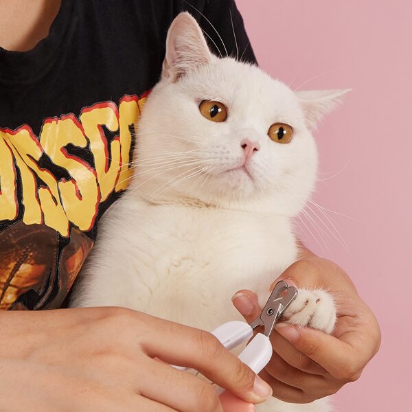 

1pc Mini Pet Nail Clipper, Pink