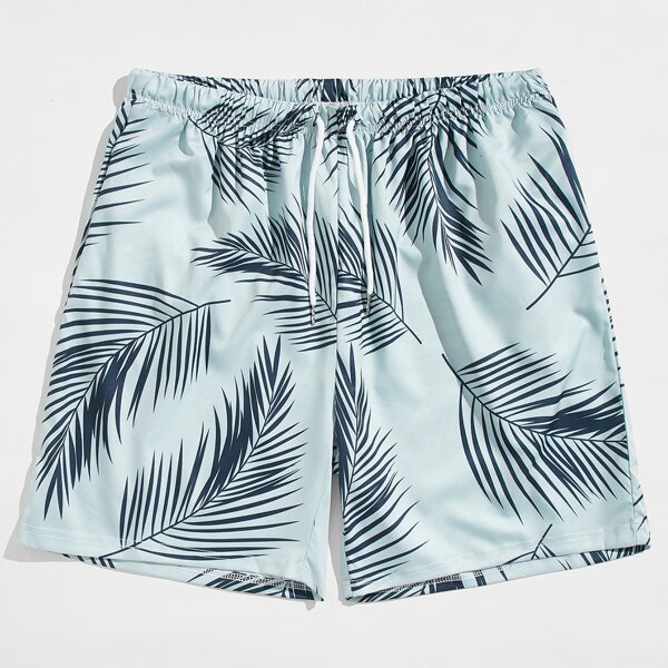 

Men Tropical Drawstring Waist Shorts, Multicolor