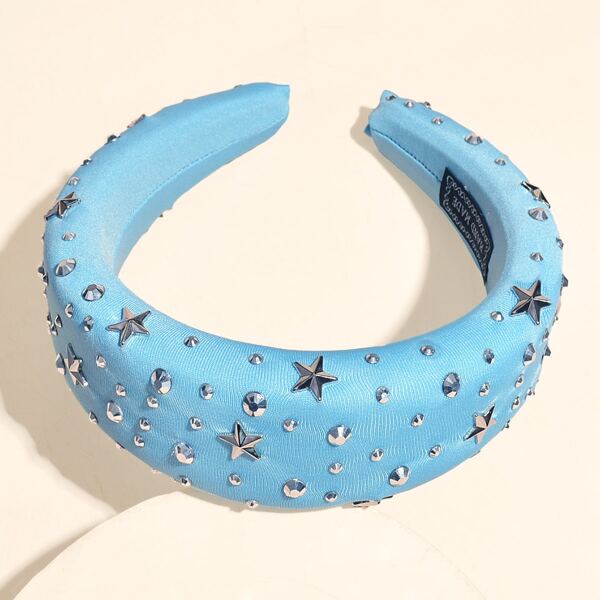 

Star Decor Padded Hair Hoop, Blue