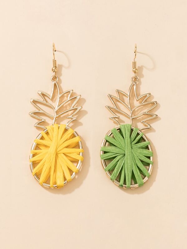 Pineapple Drop Earrings SHEIN USA