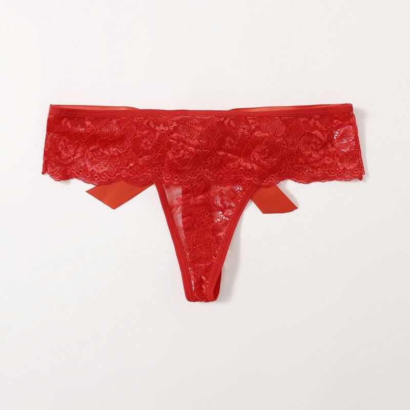 

Knot Lace Panty, Red