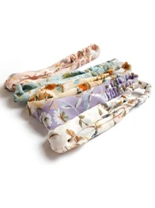 5入組花卉印花髮帶Boho風格 - 彩色 - 查看 2