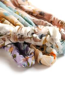 5入組花卉印花髮帶Boho風格 - 彩色 - 查看 3