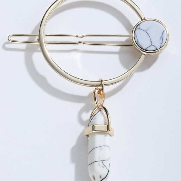 

Зажим для волос с геометрическим декором, Золотистый