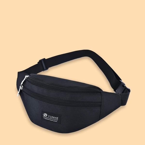 

Letter Patch Fanny Pack, Black