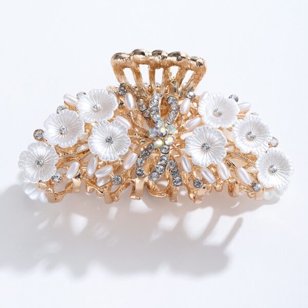 

Rhinestone Decor Hair Claw, Gold