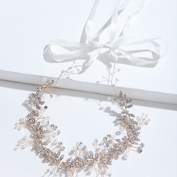 

Faux Pearl & Rhinestone Decor Hair Band, Gold