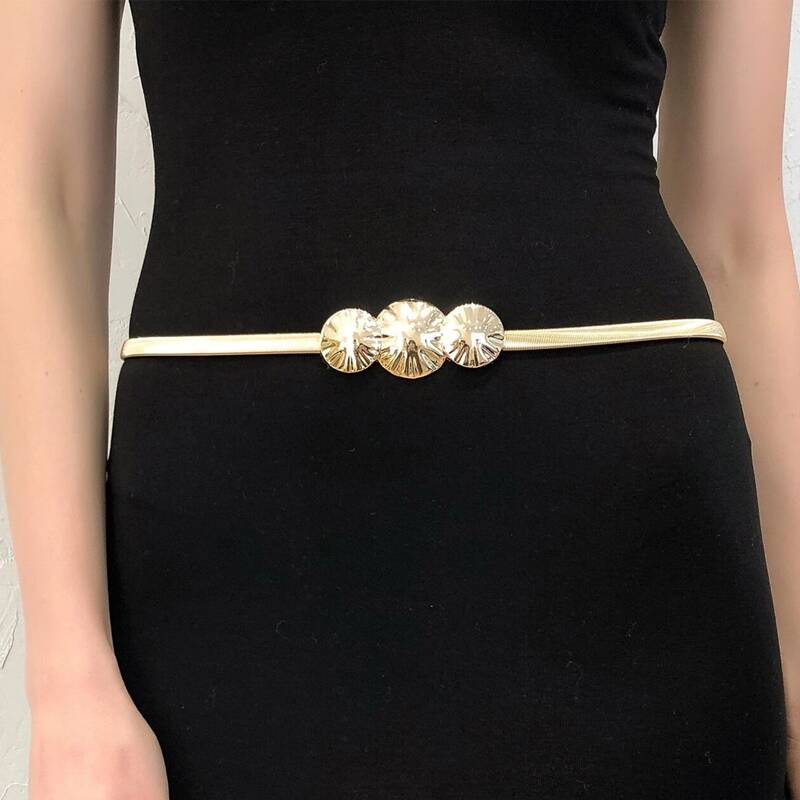 

Coin Skinny Belt, Gold