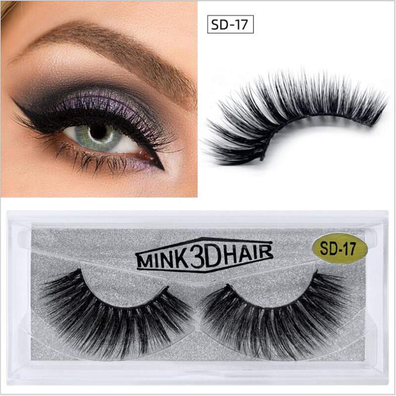 

1pair Volume Eyelashes, Black