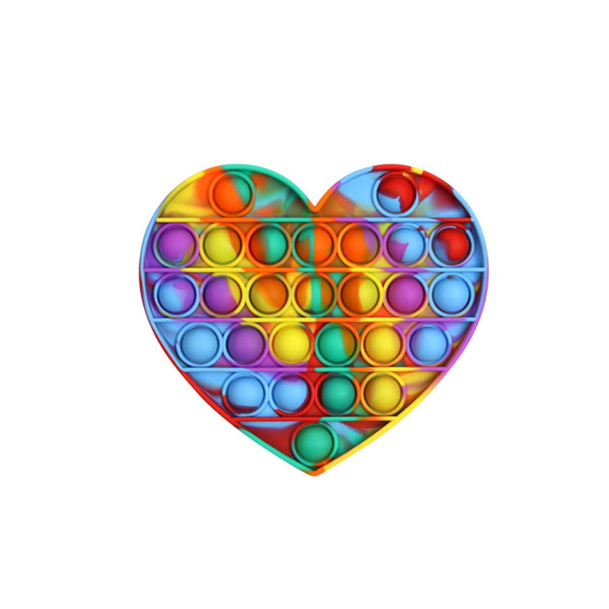 

1pc Random Heart Stress Relief Bubble Toy, Multicolor