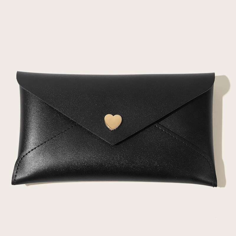 

Heart Envelope Glasses Case, Black