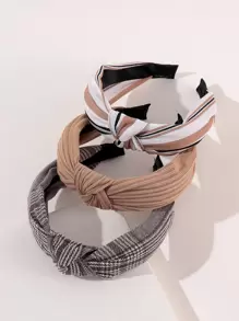 3入組結飾髮箍 - 彩色 - 查看 1