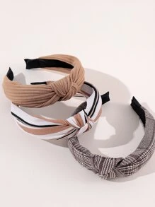 3入組結飾髮箍 - 彩色 - 查看 2