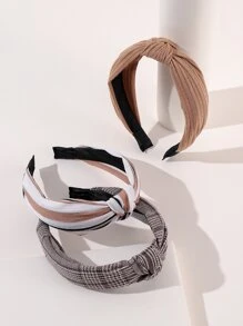 3入組結飾髮箍 - 彩色 - 查看 3