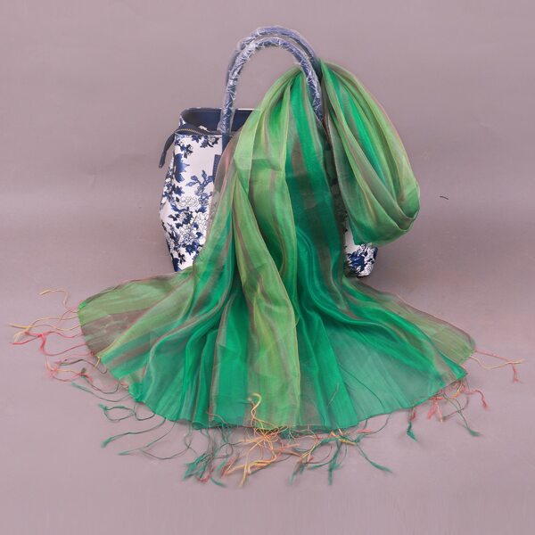 

Fringe Detail Ombre Scarf, Green