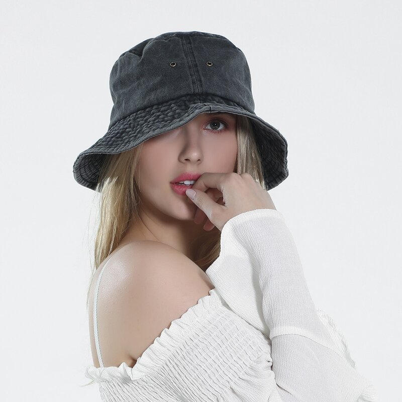 

Plain Bucket Hat, Dark grey