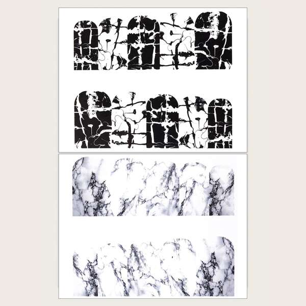 

2sheets Marble Pattern Nail Art Sticker, Multicolor