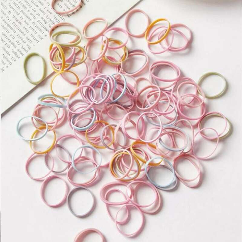 

500pcs Plain Hair Tie, Multicolor