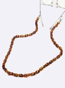 1 pieza Cadena para gafas de acrílico con estampado de leopardo, unisex - Multicolor - Ver 2