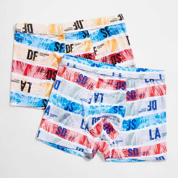 

Men 2pack Letter Graphic Boxer Brief, Multicolor