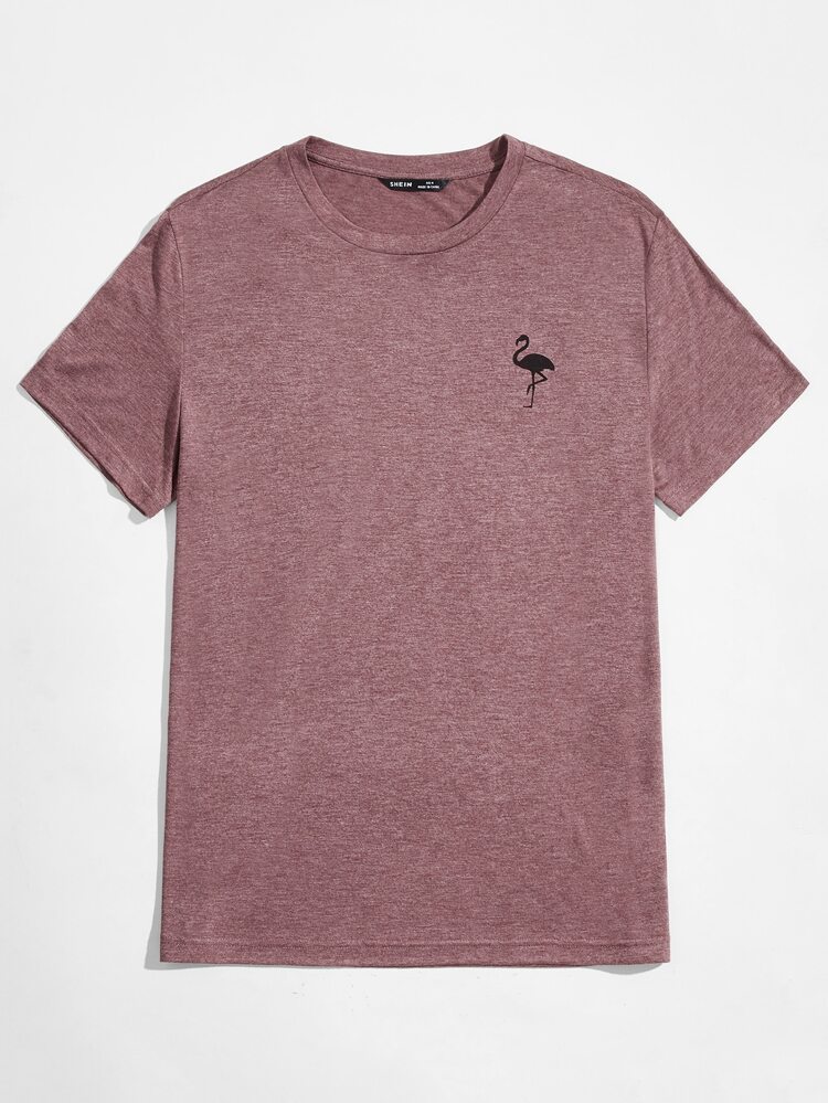 Men Flamingo Print Tee, Summer