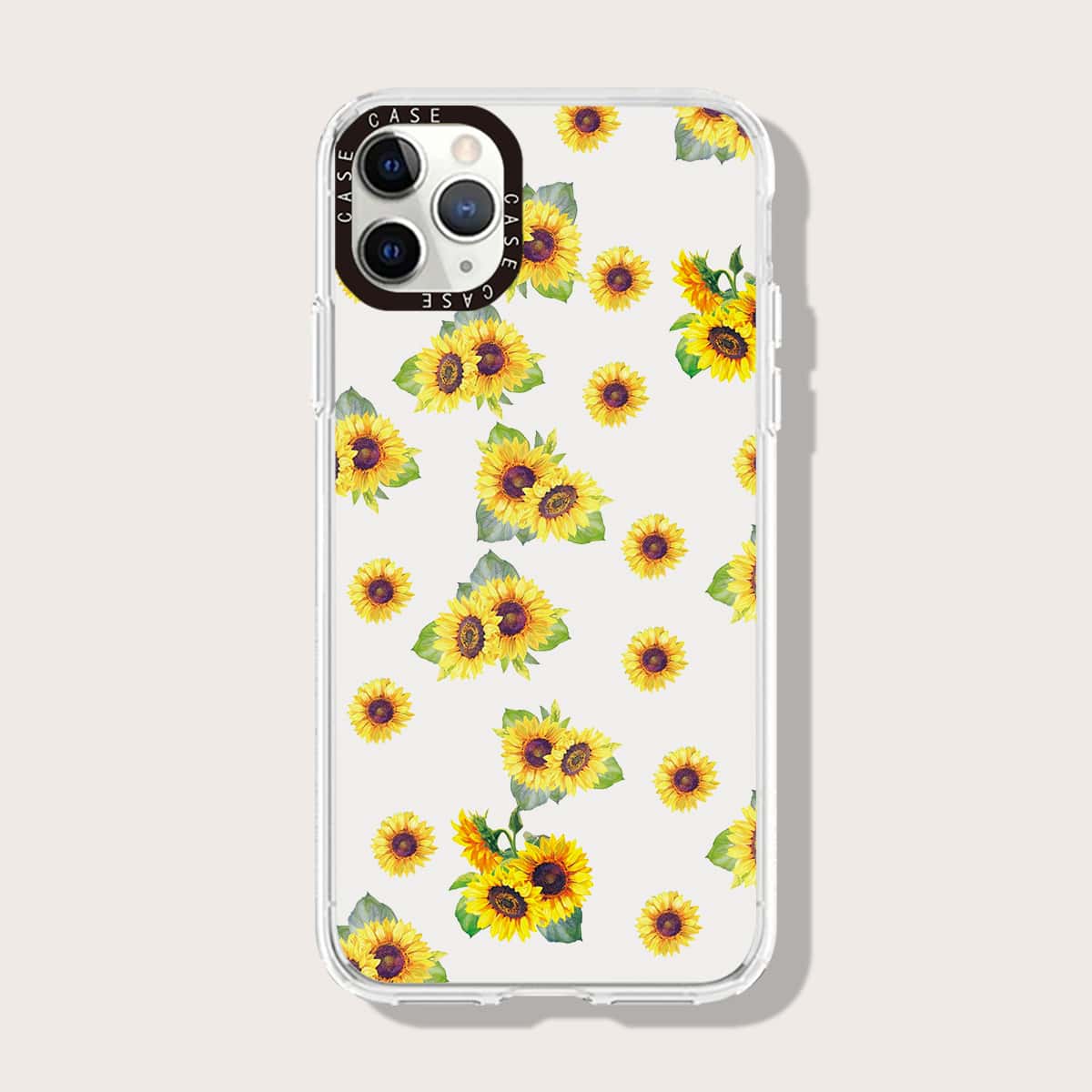 

Sunflower Print Phone Case, Clear