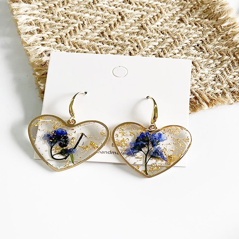 

Flower Drop Earrings, Multicolor