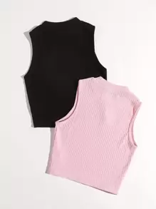 SHEIN EZwear Women Tank Tops & Camis - Multicolor - View 2