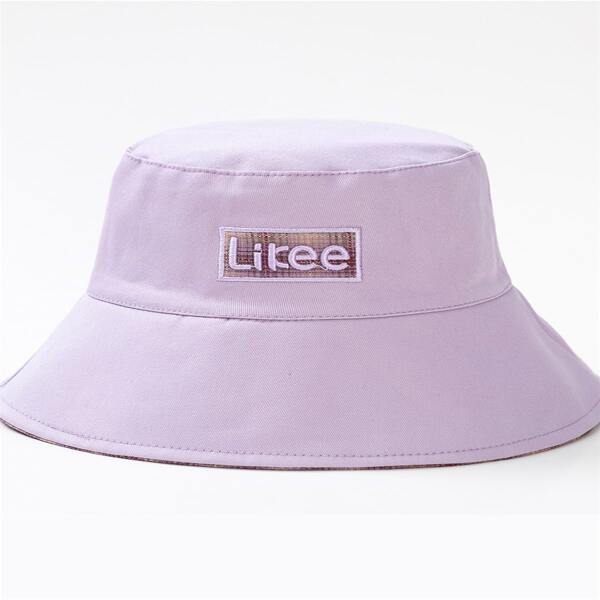 

Letter Embroidery Bucket Hat, Purple