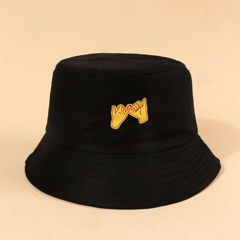

Gesture Graphic Bucket Hat, Black